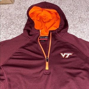 virginia tech 3/4 zip hoodie